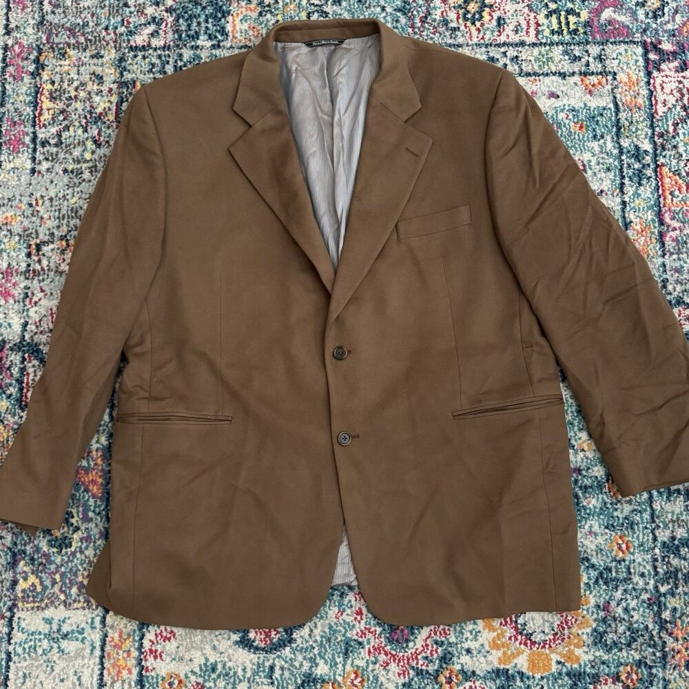 Jack Victor Mark Shale Men's Brown Cashmere Blazer Jacket Loro Piana 48R